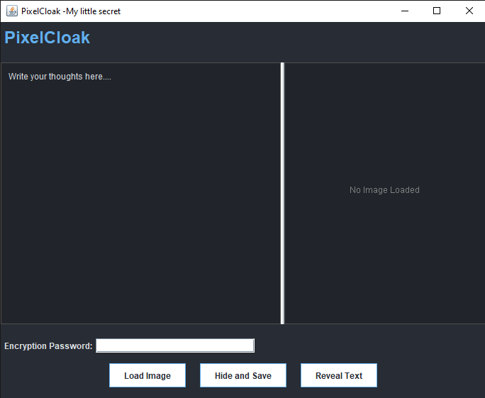 PixelCloak App Interface